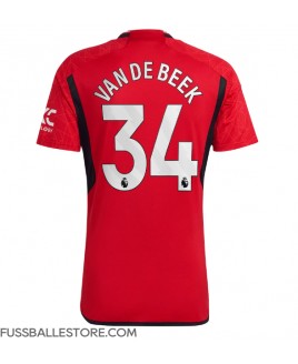 Günstige Manchester United Donny van de Beek #34 Heimtrikot 2023-24 Kurzarm